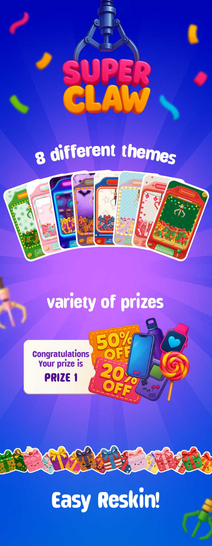 Super Claw - Giveaway Game - HTML5 Game (Construct3) - 1